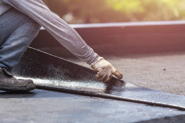 Professional Exterior Waterproofing technician working in Roseville, MN